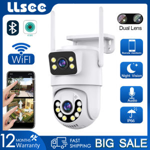 LLSEE icsee dual lens outdoor CCTV camera WIFI PTZ CCTV wireless home connection phone high-definition 8.0MP mobile tracking two-way call color night vision waterproof IP66