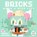 Cute Cartoon Building Blocks Disney Series Sanrio Building Block Toys Children's Puzzle 3D Model Building Block Gifts. 