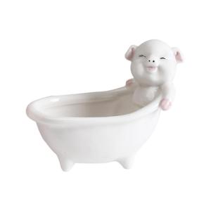 Pig/Bear Fleshy Planter Pot Ceramic Small Planter Figurine Pot for Mini Maintenance Indoor Use