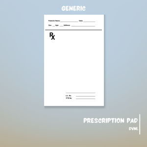 Prescription Pad | Personalized Prescription Pad | Generic Prescription Pad | 100 Sheets