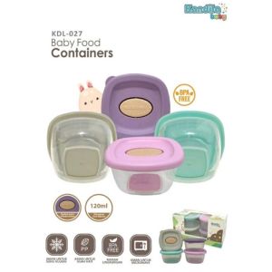 [ BISA COD ] Kandila Baby Food Containers KDL-027 / tempat simpan makanan/ mpasi/ bayi/ balita/ travelling/ anti tumpah