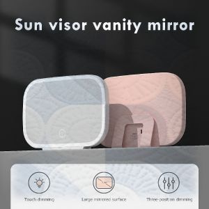 Car Sun Visor LED Mirror – Touch Control 3-Tone Dimmable Rechargeable HD Anti-Glare