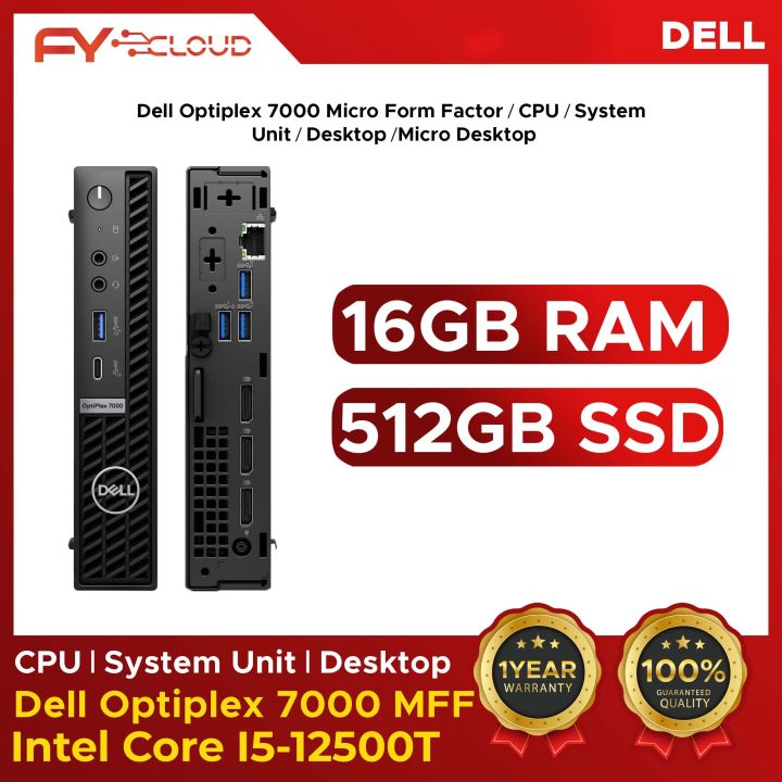 Intel Core I5-12500T│16GB RAM/512GB SSD│Dell Optiplex 7000 Micro Form ...