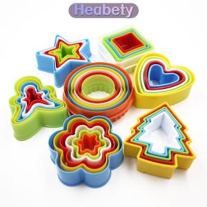 Heabety Dụng cụ làm bánh quy khuôn bánh kẹo mềm dụng cụ cắt cạnh tự làm bằng nhựa cho bữa tiệc
