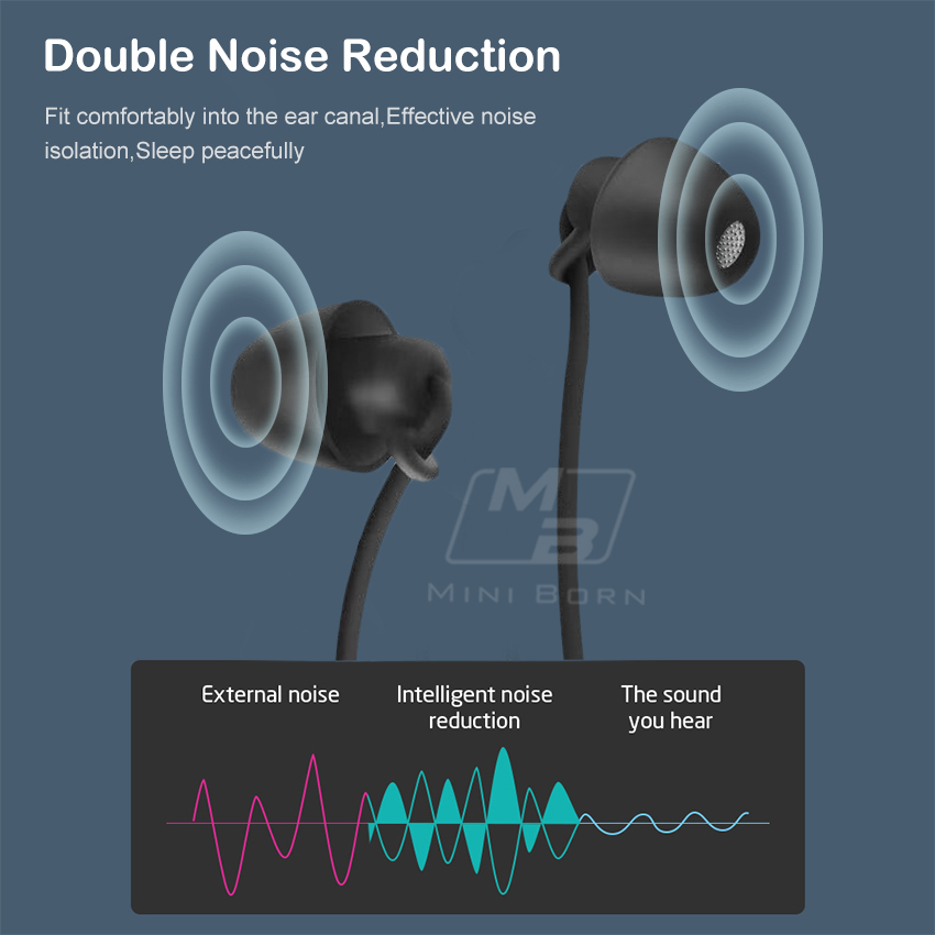 Wired In-ear Earbuds Noise Cancelling Silicone Sleeping Headphones_voghion.com