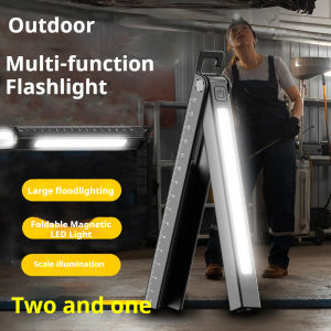 Multi-Function COB Work Light Magnetic Clip-On Flashlight Type-C Rechargeable for Car Repair Mechanics and Home Use