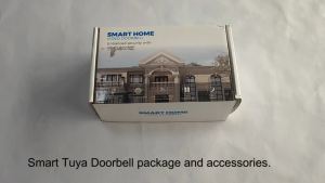 Wireless Smart Doorbell Camera with PIR Motion Detection 2-Way Talk Night Vision IP65 Waterproof Tuya Smart App for Home Security