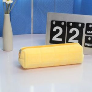 Flashee Tempat Pensil Bulu Soft Kotak Pencil Case Simple Cosmetic Bag Tas Kosmetik Pouch Makeup