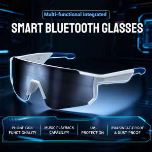 Bluetooth Smart Sunglasses with Earphone Function High-Tech Audio Call & Music Smart Glasses for Sports Cycling Running