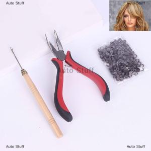 [COD] Auto Stuff 200 Silicone Micro nhẫn hạt lông tóc mở rộng hoàn chỉnh công cụ Kit móc
