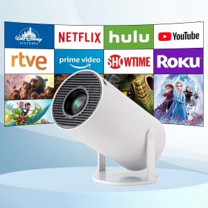HY300 Pro Wifi6 Bluetooth 5.0 Android Portable Projector 4K Android 11 Mini 1080P Wireless Home Theater
