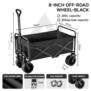 300L Outdoor Wagon Trolley Foldable Trolley Tool truck portable Shopping cart Camping trolley