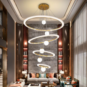 Lampu Gantung Remote LED 3 Warna 180cm 110Watt Putih Minimalis Modern Chandelier Ruang Tamu Untuk Kamar Tidur XY