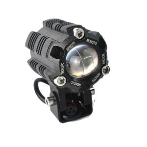 Motorcycle Headlight Mini Driving Light LED Spotlight Waterproof High & Low Yellow/White Discolor LED74