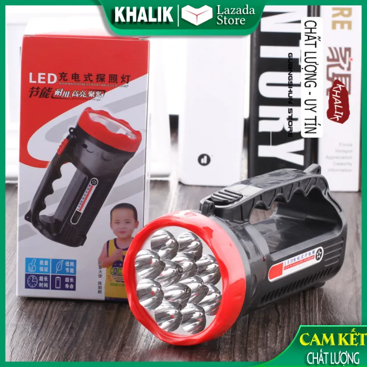 Đèn pin cầm tay đèn Led hai chế độ sáng có thể sạc lại, phù hợp sử dụng ...