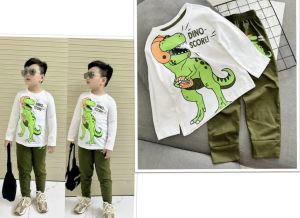 (12-45kg) VNXK Bao đẹp chất lượng! bộ GAP tay DÀI quần dài bé trai VNXK thun cotton size nhí đại form rộng rãi in hình Siêu nhân khủng long 190