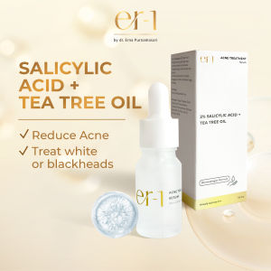 er-1 by dr. Erna Acne Treatment Serum with Salicylic Acid + Tea Tree Oil - Serum Acne Spot Essence Skincare Jerawat Blackhead
