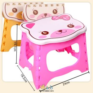 Hntob 2-5Y Kids Plastic Folding Chair Portable Outdoor Thickened Step Stool