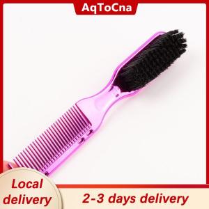 [COD] AqToCna Ship within 24 hours 1PC Double-sided Comb Brush Small Beard Styling Brush Professional Shave Brush