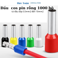 Cos Pin Rỗng Đôi túi 1000c, Cos kim đôi, cốt kim thông đôi, cos pin đôi 2 dây, đầu cos đôi, đầu cos pin rỗng đôi, đầu cos kim tròn loại bấm dây đôi. 