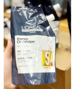 Kem uốn Nóng Duỗi Ép chữ S Cho Tóc yếu Loreal XTENSO OLEOSHAPE 400ml – Tóc Thẳng Mượt Ít Hư Tổn.
