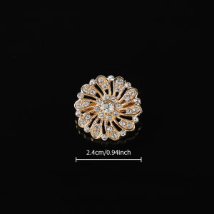 Double Flower Crystal Brooch Iridescent Rhinestone Chain Tassel Pin Elegant Coat Shawl Statement Jewelry for Women