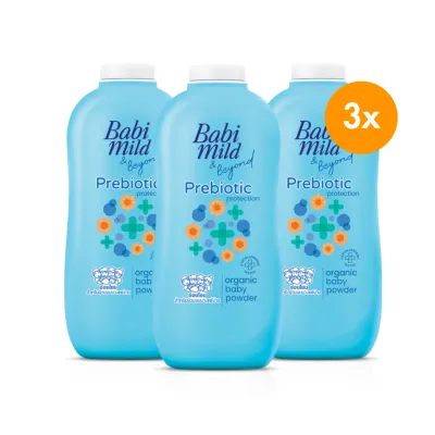 Babi Mild เบบี้ มายด์ แป้งเด็ก เบบี้มายด์ 350 กรัม (แพ็ค 3) แป้งฝุ่น ออร์แกนิก อาร์แกนออยล์ กลิ่นหอมสะอาด
