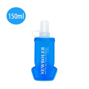 【SKIT SG】NEWBOLER TPU Silicone Soft Flask Foldable Water Bottle 150ml 250ml 500ml 750ml Leakproof BPA Free Reusable Portable Soft Water Bottle for Running Jogging Cycling Hiking Camping Trail Running Outdoor Sports Travel Fitness