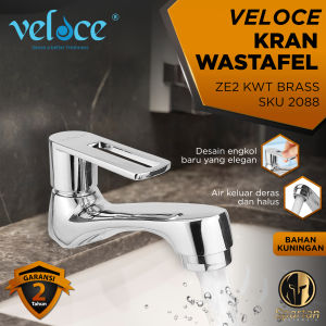 Kran Keran Wastafel 1/2 Jantung Kuningan Model Geser Engkol Brass Tebal Cuci Tangan 2088 Veloce