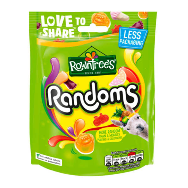 ROWNTREE'S Randoms Sweets Sharing Bag เยลลี่รสผลไม้รวม 150g BBF 05/24 ...