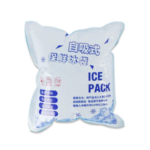 Water free and self-priming aviation ice pack for food preservation refrigeration express delivery
