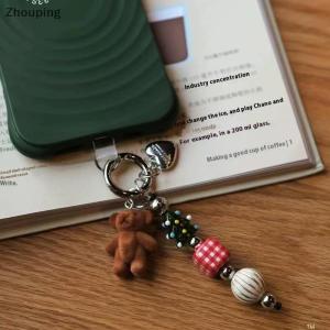 【ZP】Cute พวงกุญแจโทรศัพท์รูปดอกไม้การ์ตูนน่ารักสำหรับผู้หญิงกระเป๋าเครื่องประดับประดับลูกปัดหลากสี Y2K ของขวัญเครื่องประดับแฟชั่น