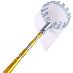 Vợt hái trái cây 6 m  rút gọn tiện lợi. trên cao kim loại inox siêu chắc hái trái cây dễ dàng (Sào Hái Trái Cây Trên Cao Loại Hái Xoàigậy hái quảdụng cụ hái trái câydụng cụ hái quả)