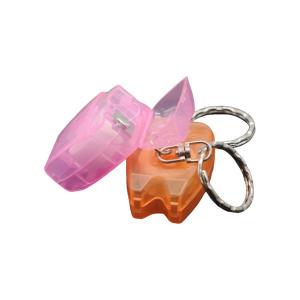 5/10Pcs Dental Floss with Keychain for Gum Care Teeth Cleaning Oral Care Tooth Shape Dental Jewelry Keychain