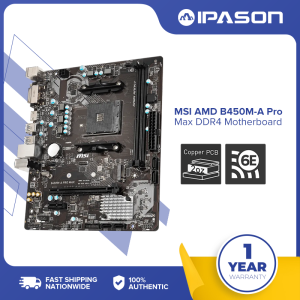 IPASON | MSI AMD B450M-A Pro Max II DDR4 Motherboard (Socket AM4 Supported)
