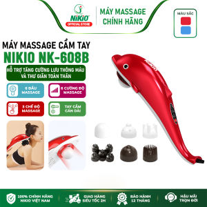 Máy Massage Cá Heo Mát Xa Cầm Tay Nikio NK-178 - Pin Sạc Tiện Lợi 6 Tốc Độ 5 Chế Độ Matxa 7 Đầu Massage Thay Đổi