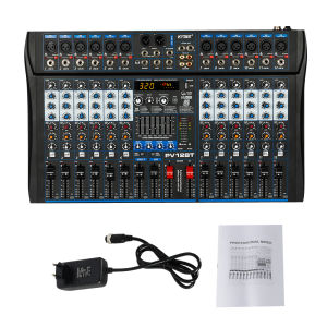 KYTAS-6/8/12-channel professional audio mixer with built-in 320 DSP reverberation effect and Bluetooth 5.0 connection