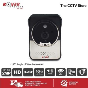Rover Systems 2.0MP 180° Panoramic VR Fisheye Smart Indoor Video Doorbell Camera Wireless CCTV Security Camera