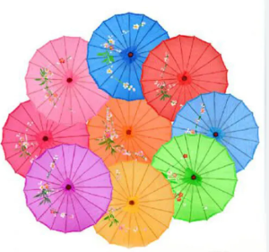 Payung Tari Kecil (Diameter 58cm) nari dan dekorasi Lukis bahan kain