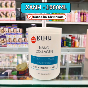 Kem Ủ Tóc Hấp Dầu KiHU Nano Collagen Siêu Dưỡng 1000ml Giúp Tóc Xuông Mượt Óng Ả.