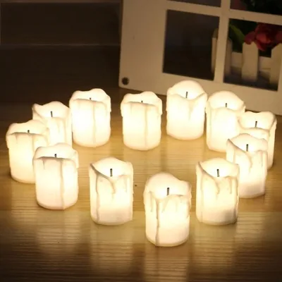 Home Decor Solar Tea Light /Outdoor IP65 Waterproof LED Flameless Candle Lights /Camping Party Lantern Decor Lights