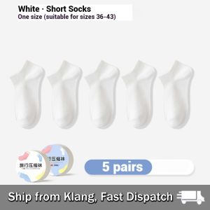 【READY STOCK】5 Pair Disposable Socks/Portable Suitable Men Women Compression/Disposable Compressed Socks/Travel Items
