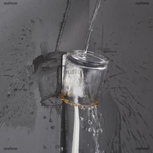 [COD] ourlove ที่วางแปรงสีฟันติดผนังสแตนเลสแบบมีกาวในตัวอุปกรณ์ในห้องน้ำที่จัดน้ำยาบ้วนปากถ้วยวางปาก