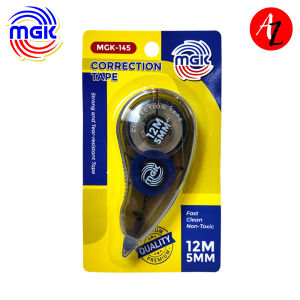 MGK MGK-145 School Office Correction Tape 12M - Cover Up Mistakes Easily Assorted Color