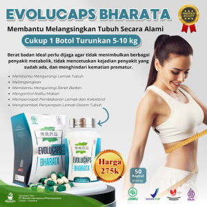 Evolucaps Bharata Suplemen Penurun Berat Badan dan Pelangsing Badan 100% Original - Isi 50 Kapsul