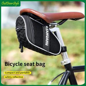 【Arrive 1-3 Days】1L Bike Saddle Bag Waterproof Bike Under Seat Pack Reflective Lightweight Bicycle Rear Bag MTB Road Bike Accessories