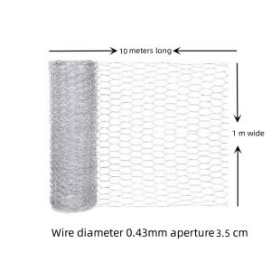 Woodify shops Original 1Meter Height 20Meter Length Galvanized poultry breeding plant garden fence wedding activities Soft ceiling milling wall flower arrangement fixed hexagonal barbed wire