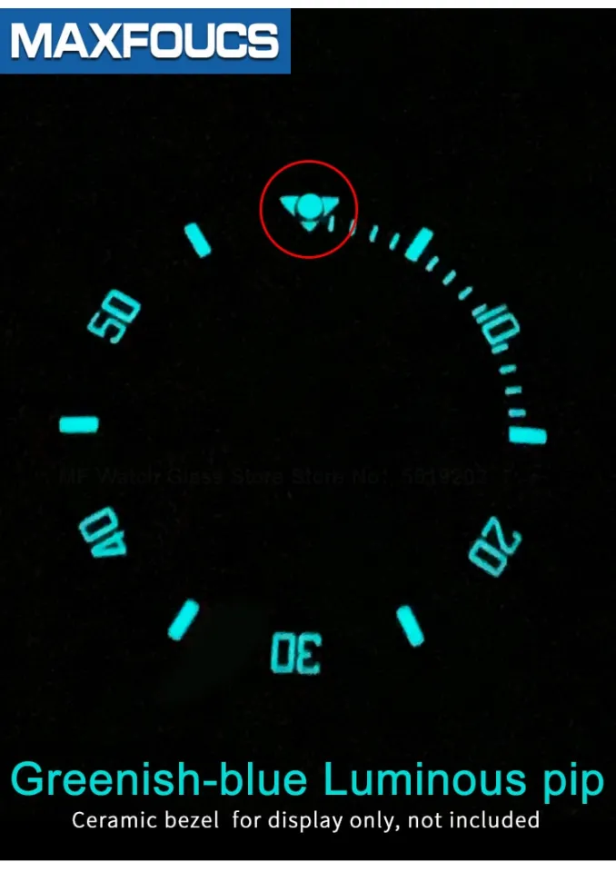 Lume Pip At 12 For Ceramic Bezel Insert Green Blue Luminous Spot