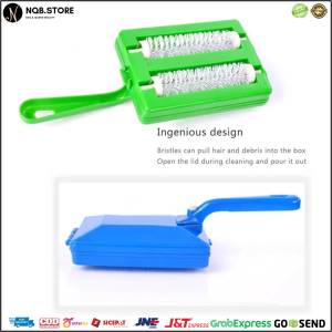 Sikat Roll Ajaib 2in1 Alat Pembersih Kotoran Debu Bulu Sofa Kasur Karpet Serbaguna - Washable Double Roller Brush Pengangkat Remah Sampah