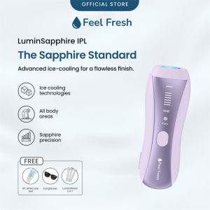 IPL Hair Removal Device - Feel Fresh LuminSapphire Sapphire Ice Cool Laser Painless Women Men Home Use Free Shaver Permanent